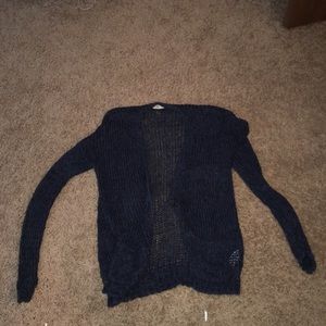 Hollister Navy cardigan
